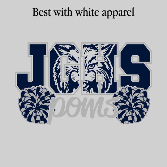 John Glenn Bobcats - Poms - JGHS with Mascot Inset and Poms