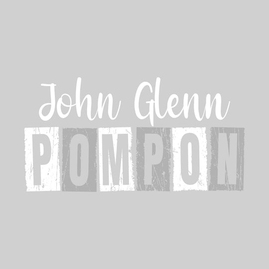 John Glenn Bobcats - Poms - John Glenn Pompon with Distressed Text