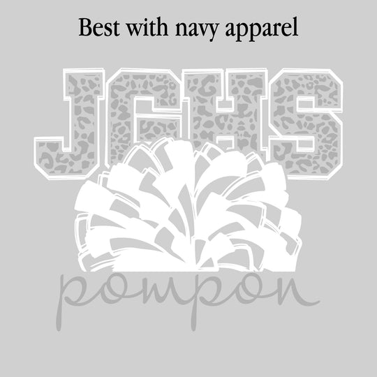 John Glenn Bobcats - Poms - Leopard Print JGHS with Pom