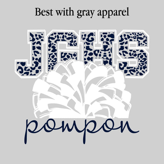 John Glenn Bobcats - Poms - Leopard Print JGHS with Pom
