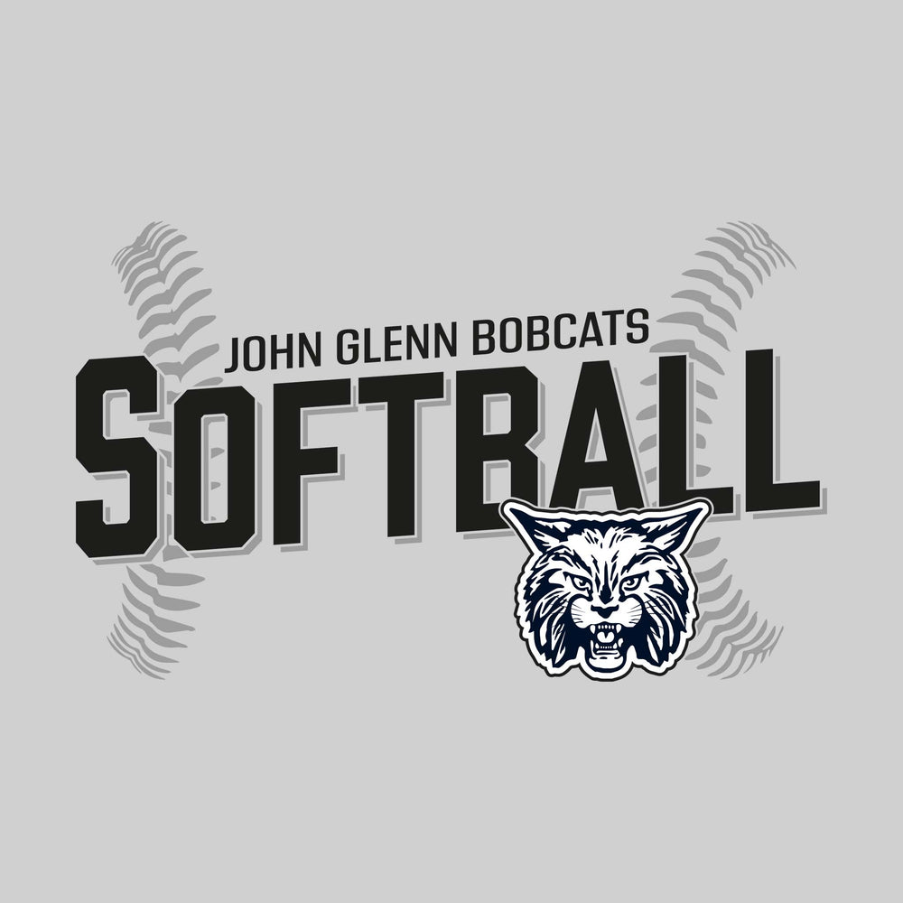 John Glenn Bobcats - Softball - Angled Softball with Threads