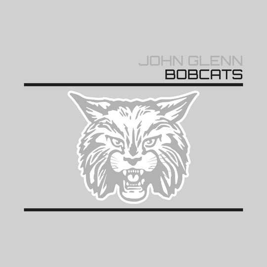 John Glenn Bobcats - Spirit Wear - Bracketed Mascot with Upper Right School Name