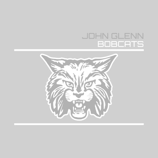 John Glenn Bobcats - Spirit Wear - Bracketed Mascot with Upper Right School Name