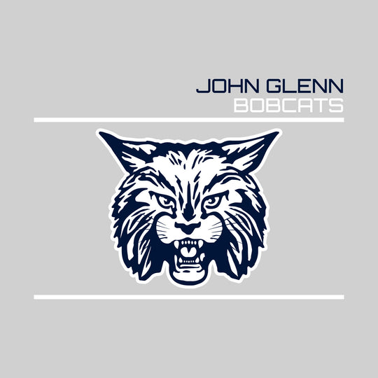 John Glenn Bobcats - Spirit Wear - Bracketed Mascot with Upper Right School Name