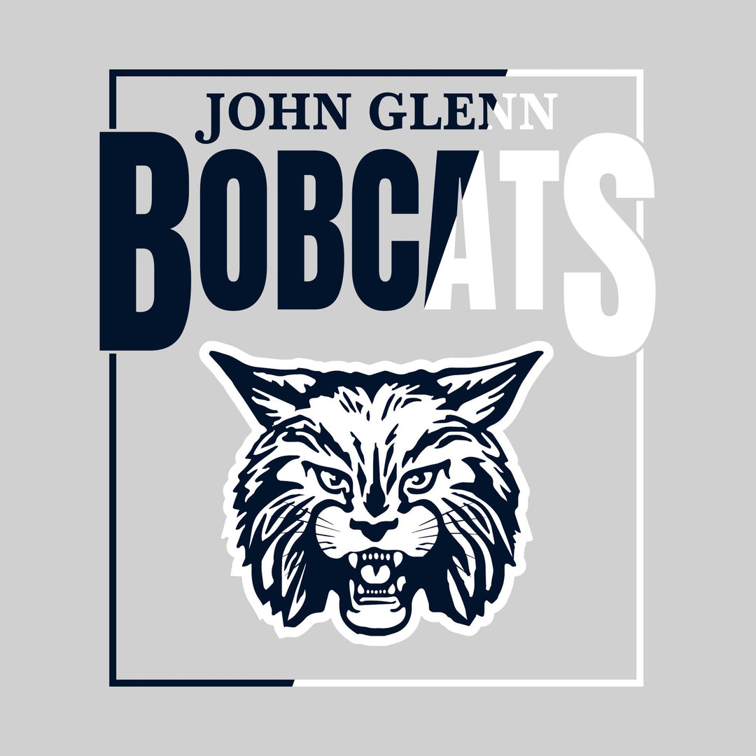 John Glenn Bobcats - School Spirit Wear - Split-Color Boxed with Mascot