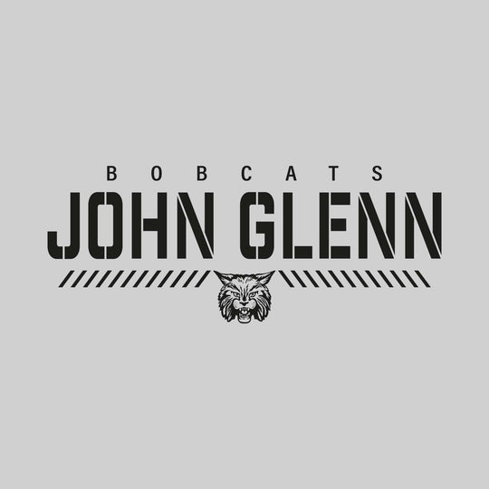 John Glenn Bobcats - Spirit Wear - Stenciled School Name with Mascot