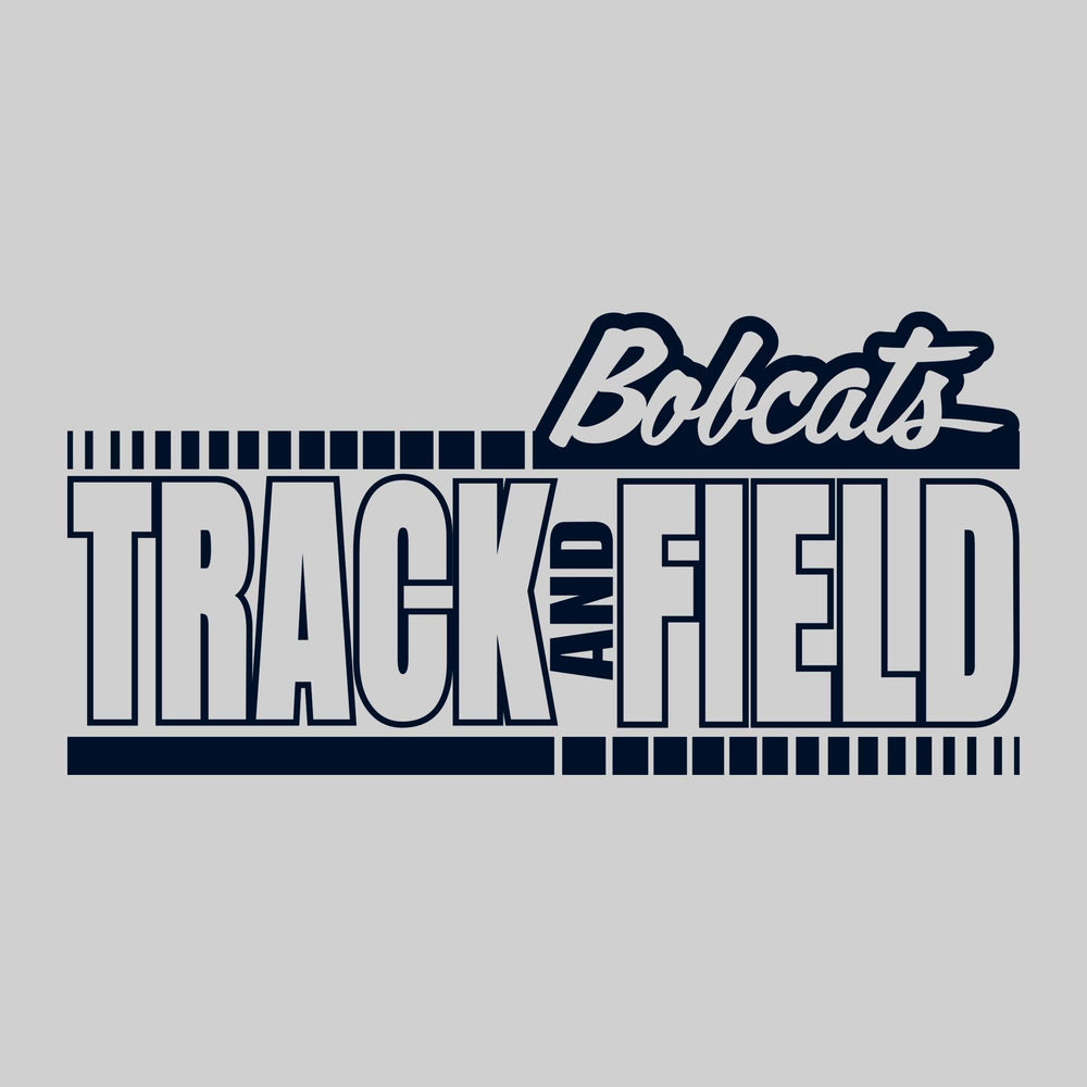 John Glenn Bobcats - Track & Field - Outlined Track & Field with Dotted Lines