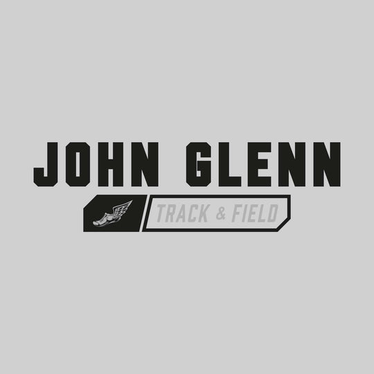 John Glenn Bobcats - Track & Field - School Name with Track & Field and Winged Shoe