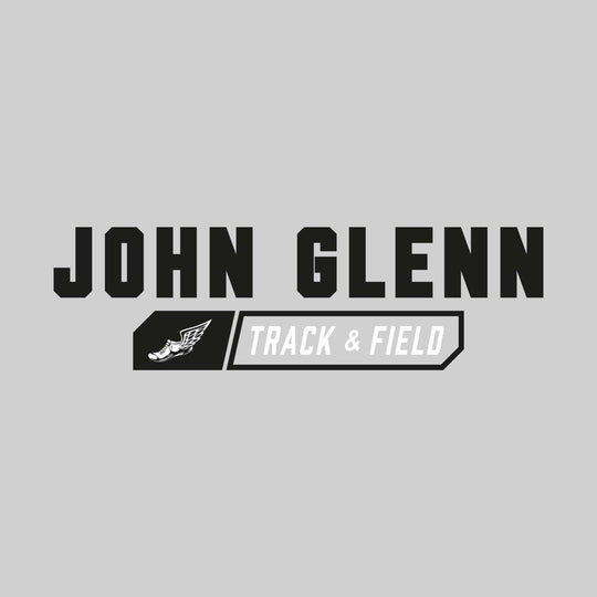 John Glenn Bobcats - Track & Field - School Name with Track & Field and Winged Shoe