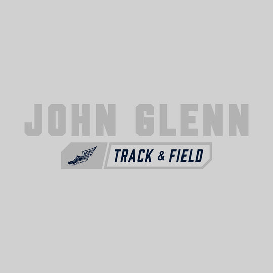 John Glenn Bobcats - Track & Field - School Name with Track & Field and Winged Shoe