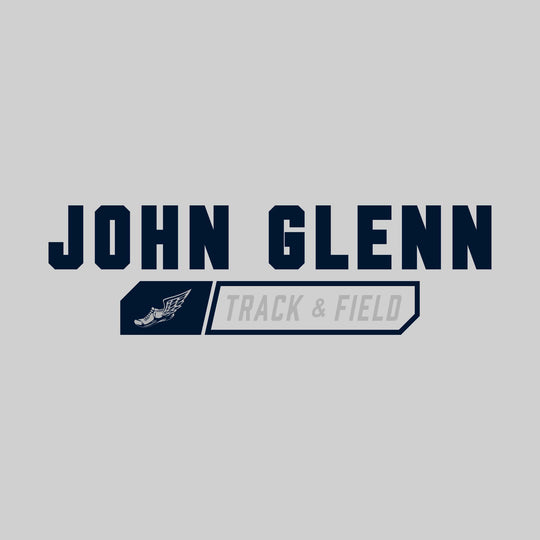 John Glenn Bobcats - Track & Field - School Name with Track & Field and Winged Shoe