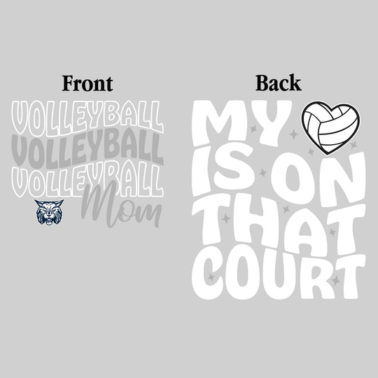 John Glenn Bobcats - Volleyball - Volleyball Mom - My Heart is on That Court