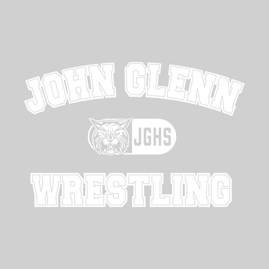 John Glenn Bobcats - Wrestling - Arched School Name with Mascot and JGHS