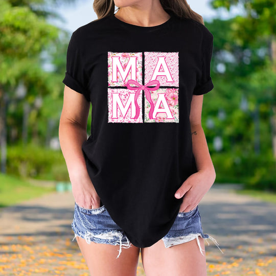 Mama - Letters in Floral Patterned Squares