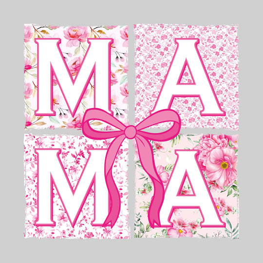 Mama - Letters in Floral Patterned Squares