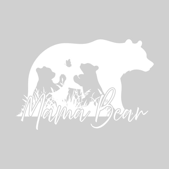 Mama Bear - Silhouette with Cubs - Personalized