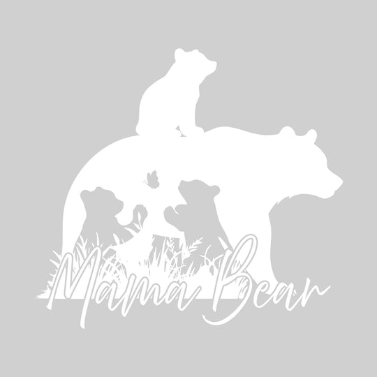 Mama Bear - Silhouette with Cubs - Personalized