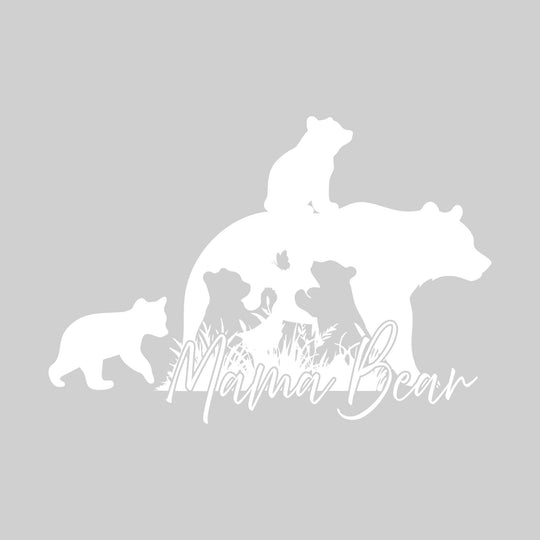 Mama Bear - Silhouette with Cubs - Personalized