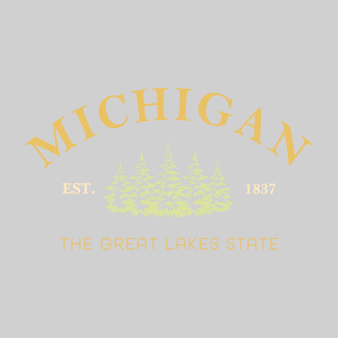 Michigan - Est 1837 - Tree Line