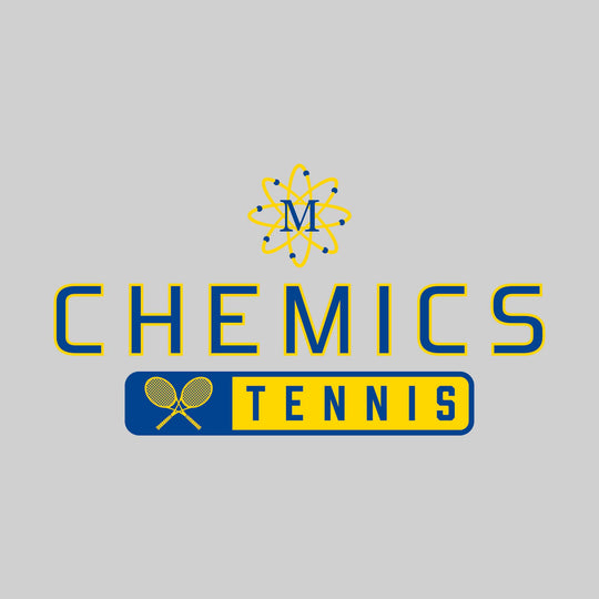 Midland Chemics - Tennis - Mascot Over Name with Rounded Rectangle