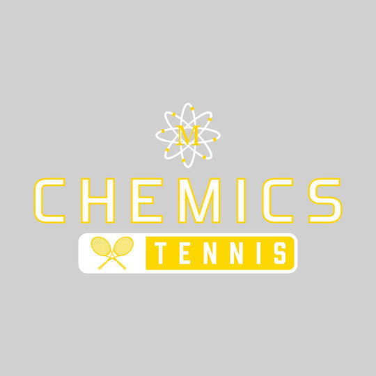 Midland Chemics - Tennis - Mascot Over Name with Rounded Rectangle