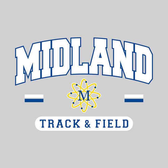 Midland Chemics - Track & Field - Arched School Name Over Mascot with School Color Bars
