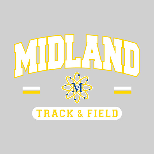 Midland Chemics - Track & Field - Arched School Name Over Mascot with School Color Bars