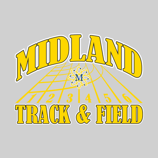 Midland Chemics - Track & Field - Arched School Name with Mascot & Track Lanes