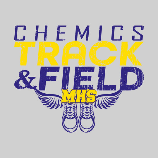 Midland Chemics - Track & Field - Slanted Text with Winged Shoes