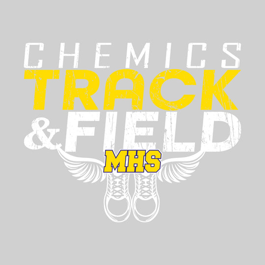 Midland Chemics - Track & Field - Slanted Text with Winged Shoes