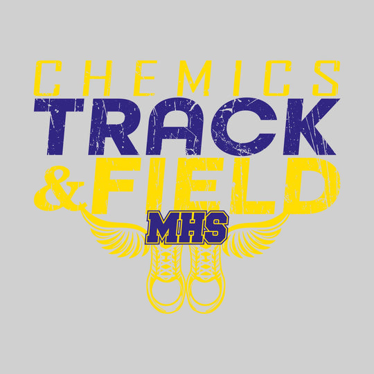 Midland Chemics - Track & Field - Slanted Text with Winged Shoes