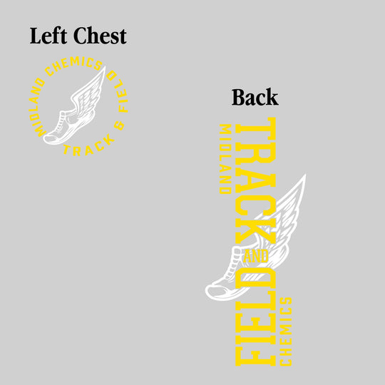 Midland Chemics - Track & Field - Vertical Track & Field with School Name and Winged Shoe