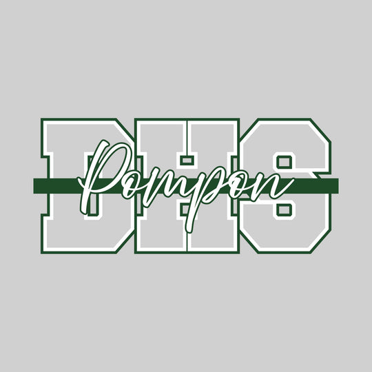 Midland Dow Chargers - Poms - DHS with Cursive Pompon