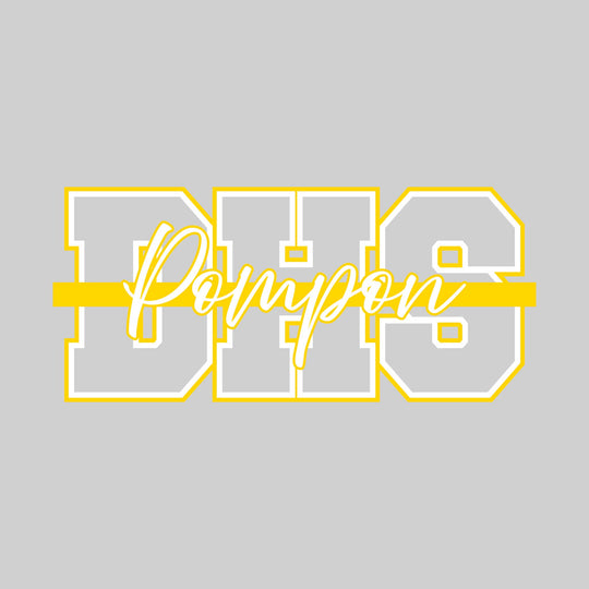 Midland Dow Chargers - Poms - DHS with Cursive Pompon