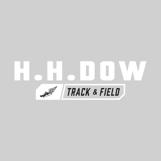 Midland Dow Chargers - Track & Field - School Name with Track & Field and Winged Shoe