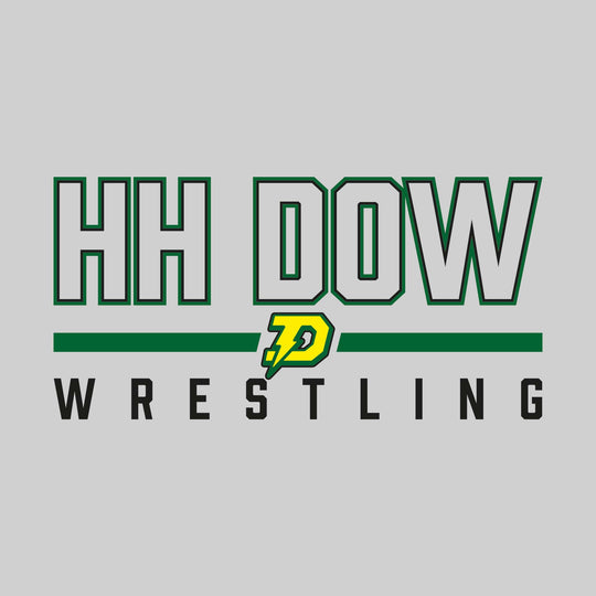 Midland Dow Chargers - Wrestling - Outlined School Name with Mascot