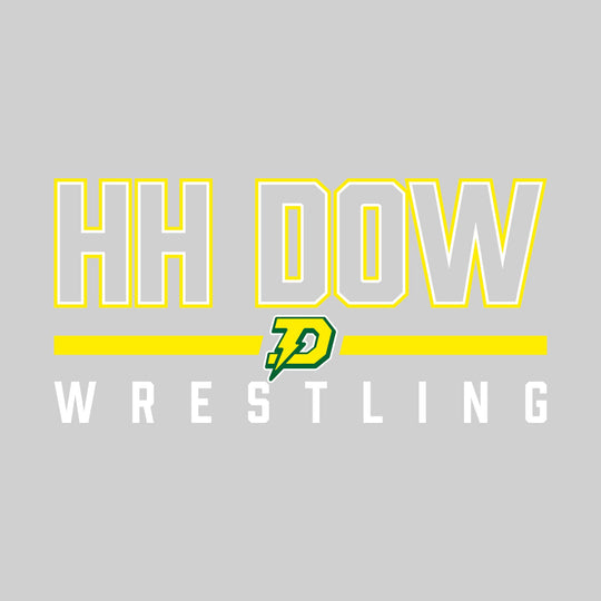 Midland Dow Chargers - Wrestling - Outlined School Name with Mascot