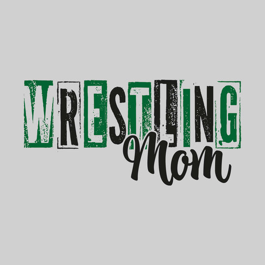 Midland Dow Chargers - Wrestling - Wrestling Mom - Eroded Stenciled Letters