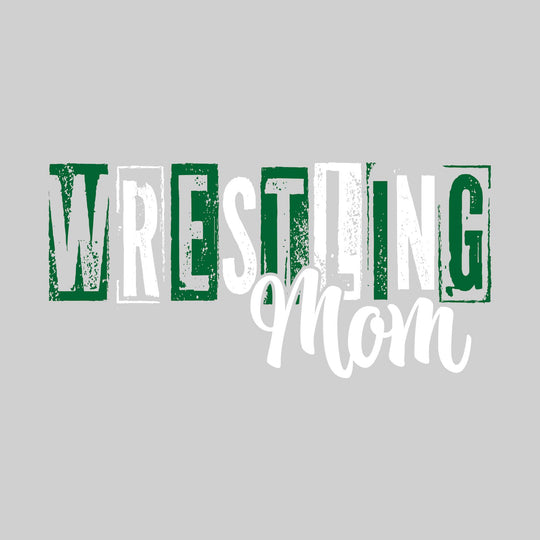 Midland Dow Chargers - Wrestling - Wrestling Mom - Eroded Stenciled Letters