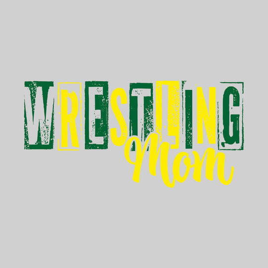 Midland Dow Chargers - Wrestling - Wrestling Mom - Eroded Stenciled Letters