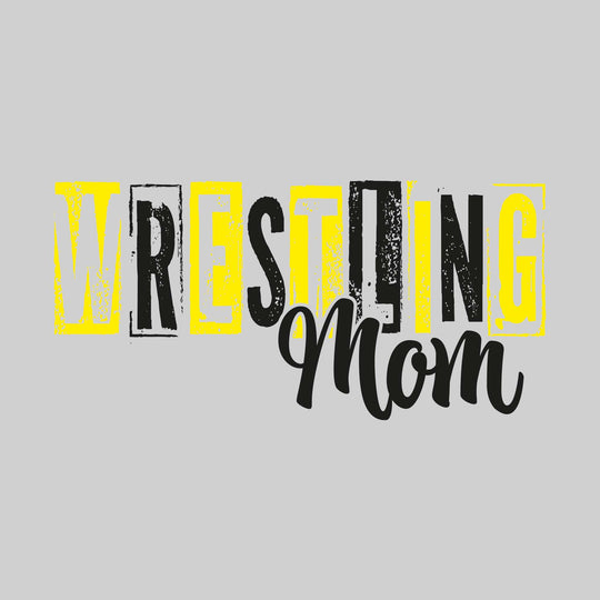 Midland Dow Chargers - Wrestling - Wrestling Mom - Eroded Stenciled Letters