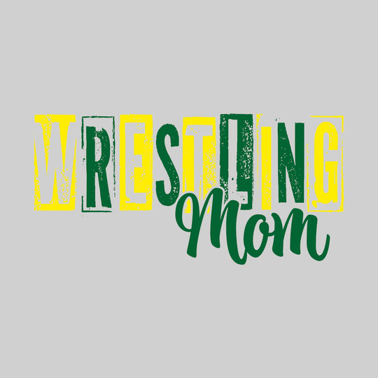 Midland Dow Chargers - Wrestling - Wrestling Mom - Eroded Stenciled Letters