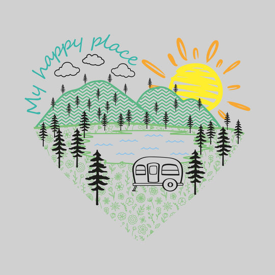 My Happy Place - Heart Camping Scene