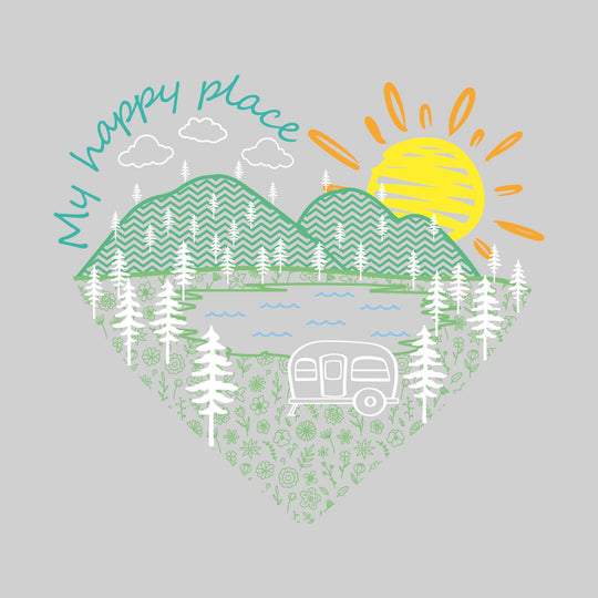My Happy Place - Heart Camping Scene