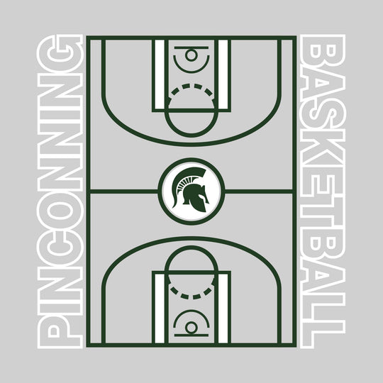 Pinconning Spartans - Basketball - Full Court with Sideline Text