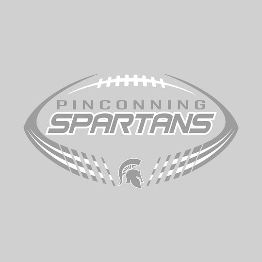 Pinconning Spartans - Football - Football Shape with Mascot