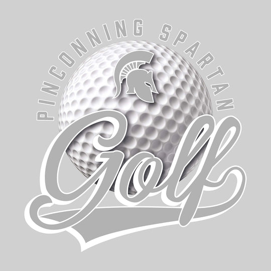 Pinconning Spartans - Golf - Arched School Name Over Golf Ball