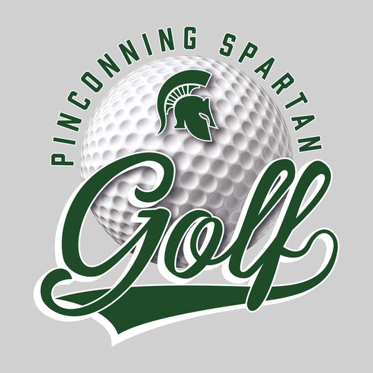 Pinconning Spartans - Golf - Arched School Name Over Golf Ball