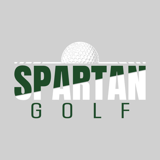 Pinconning Spartans - Golf - Split-Color Team Name with Golf Ball