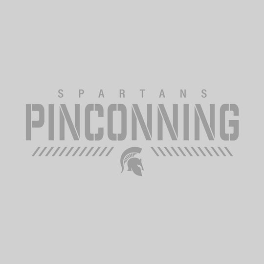 Pinconning Spartans - Spirit Wear - Stenciled School Name with Mascot